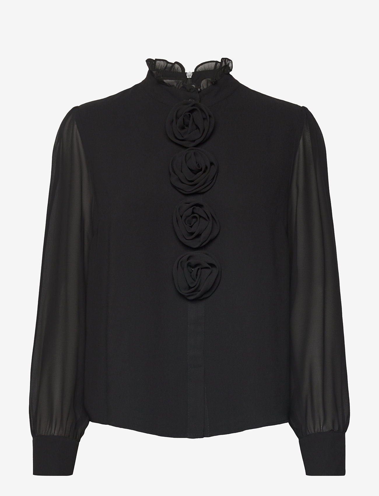 crās - Lorainecras Shirt - långärmade blusar - black - 1