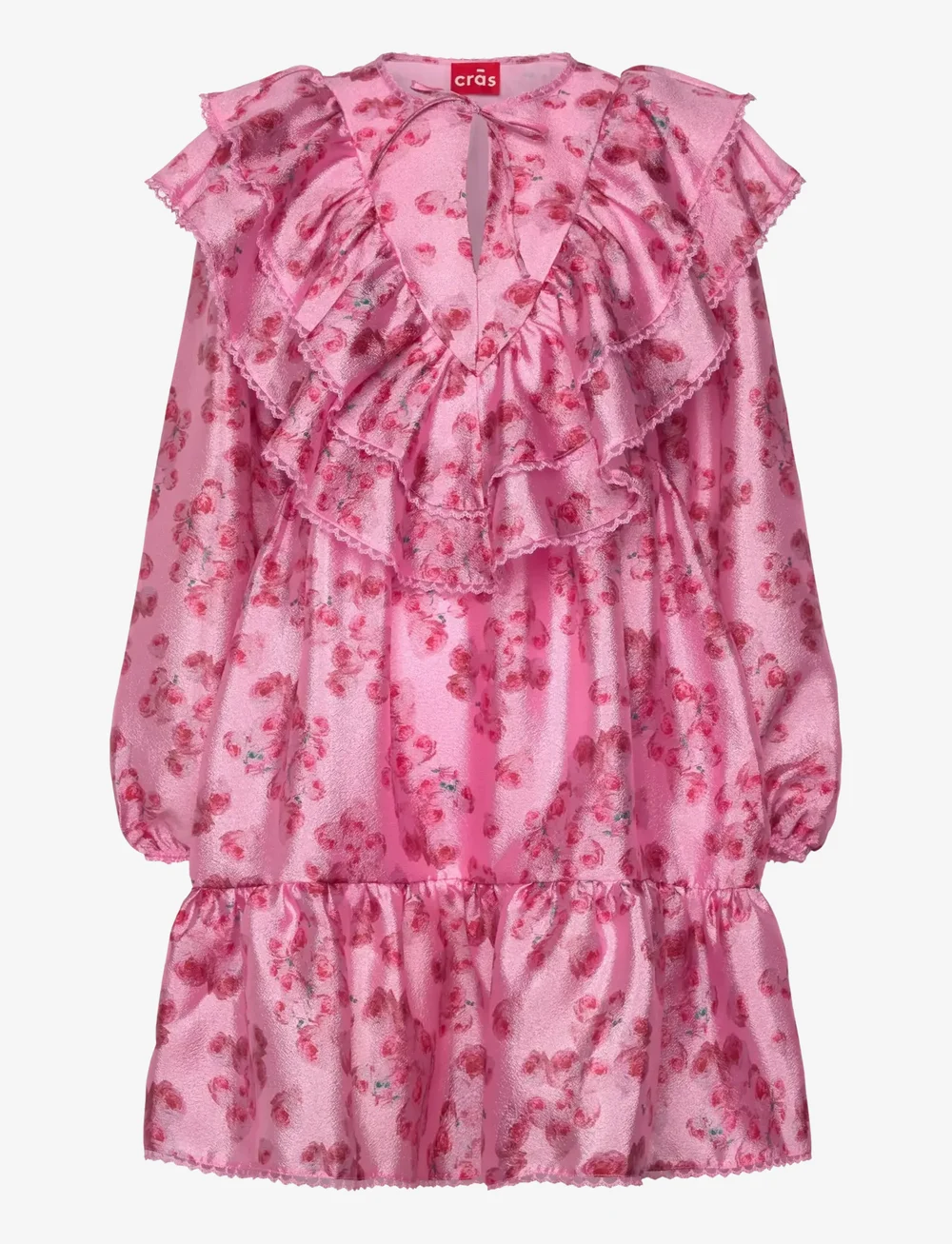 crās - Salviecras Dress - sommarklänningar - pink roses - 1
