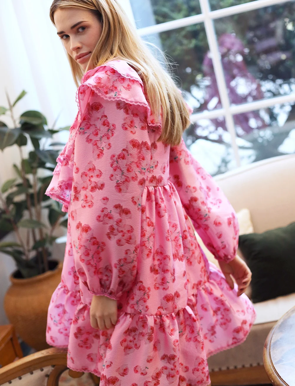 crās - Salviecras Dress - sommarklänningar - pink roses - 3