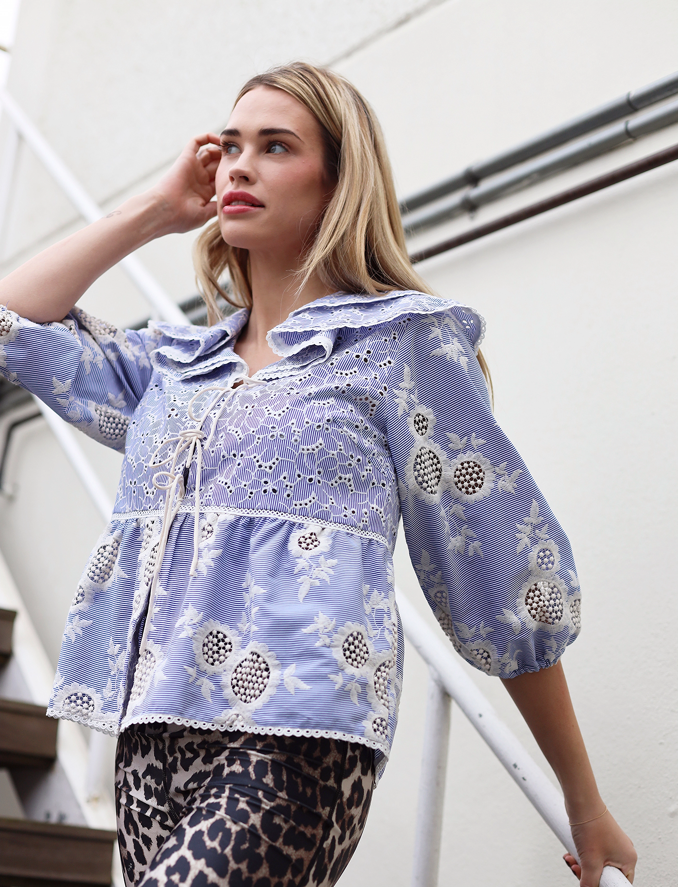 crās Sansacras Shirt, 34, Blue, Bluser > Langærmede, Dame