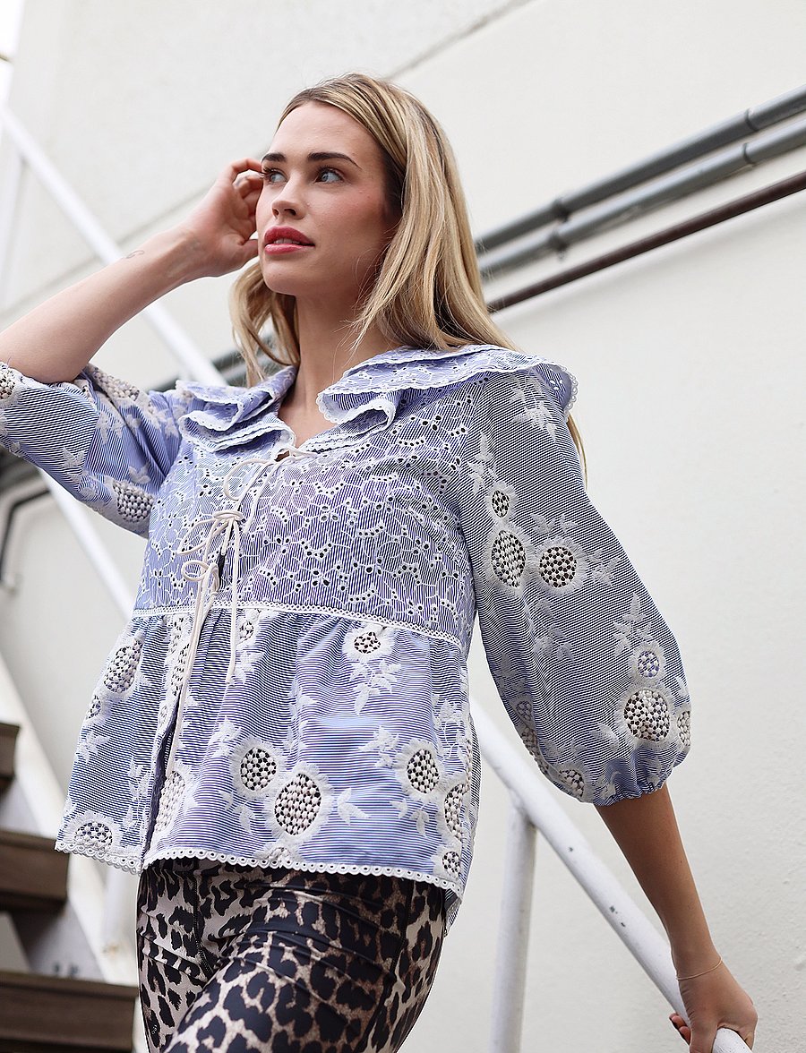 crās - Sansacras Shirt - langærmede bluser - blue mix - 0