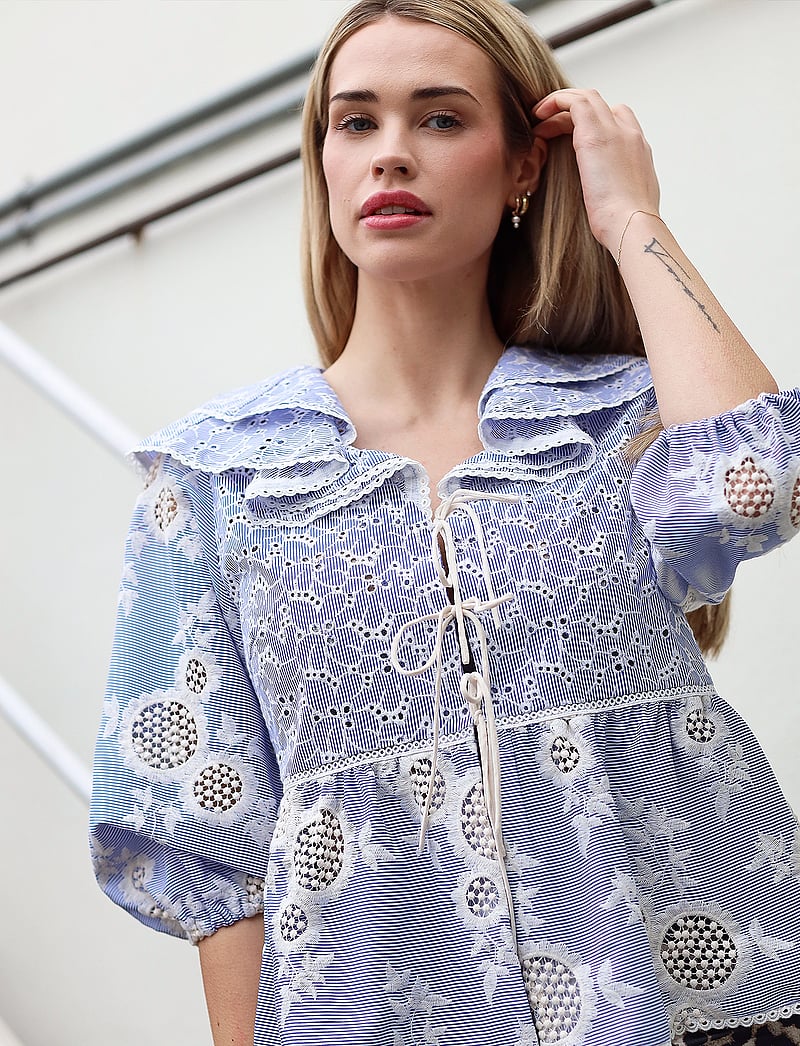 crās - Sansacras Shirt - pikkade varrukatega pluusid - blue mix - 4