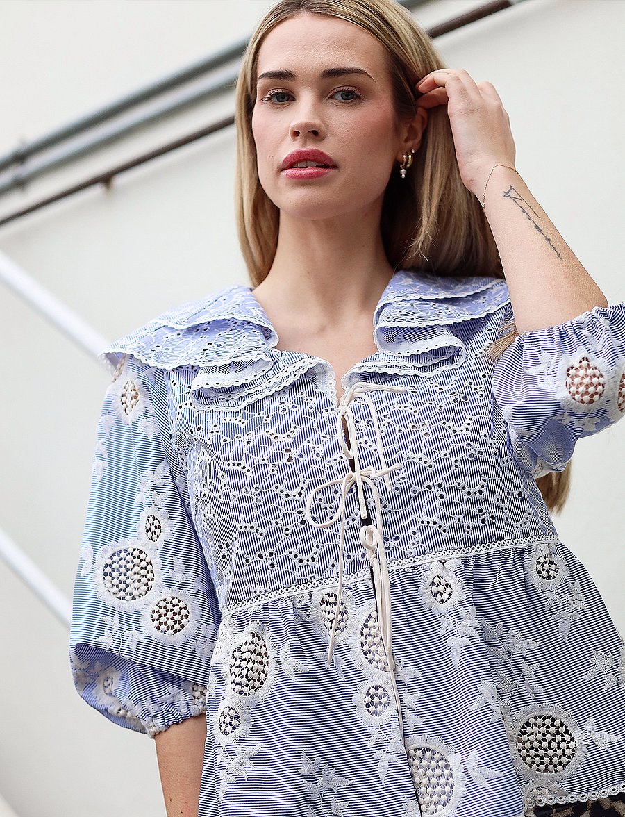 crās - Sansacras Shirt - langærmede bluser - blue mix - 4