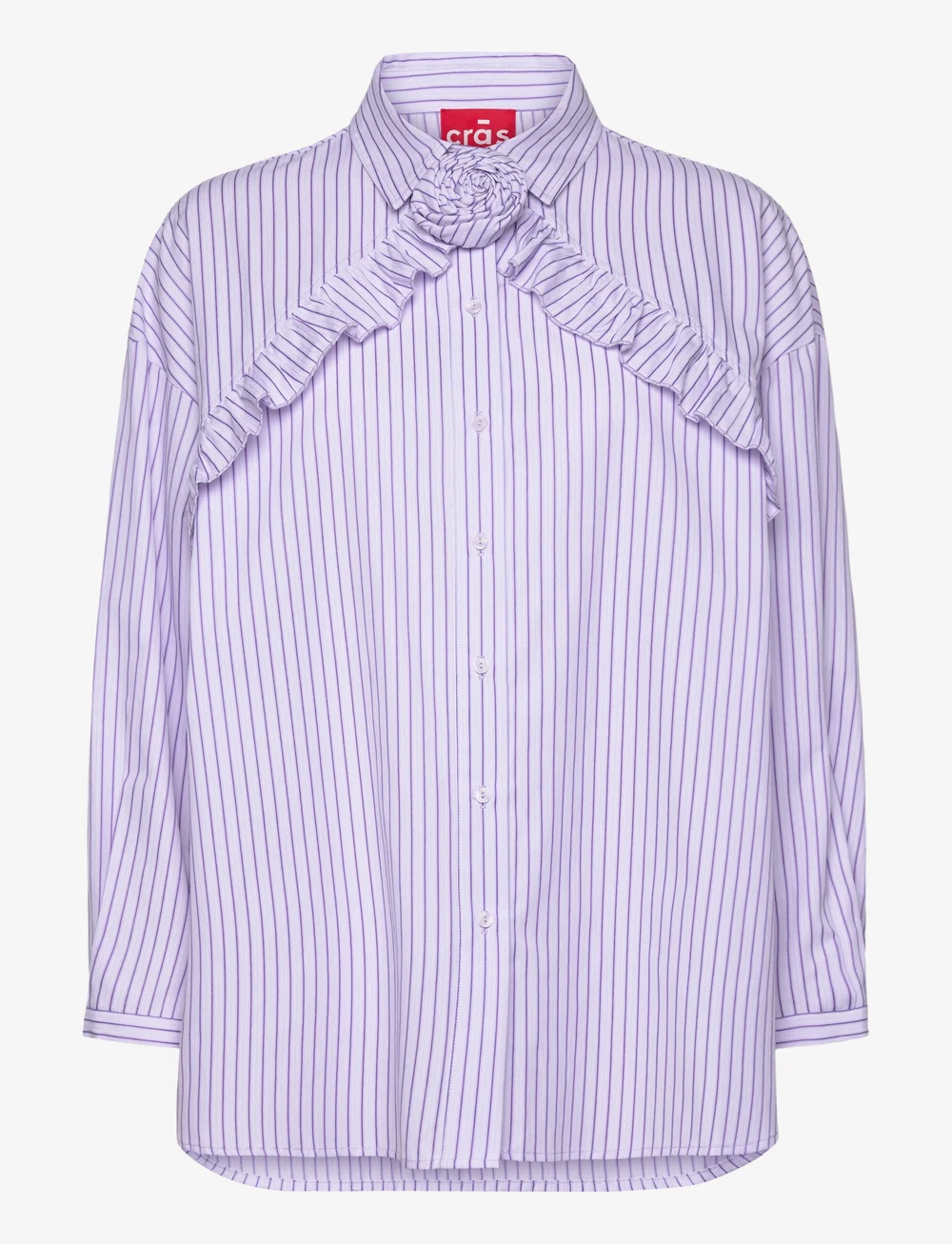 crās - Bloomingcras Shirt - pikkade varrukatega särgid - purple stripe - 1