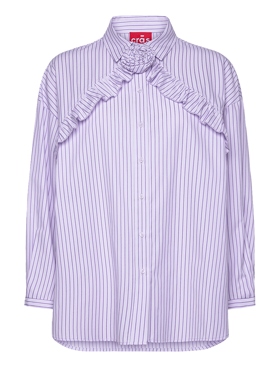 crās - Bloomingcras Shirt - marškiniai ilgomis rankovėmis - purple stripe - 1