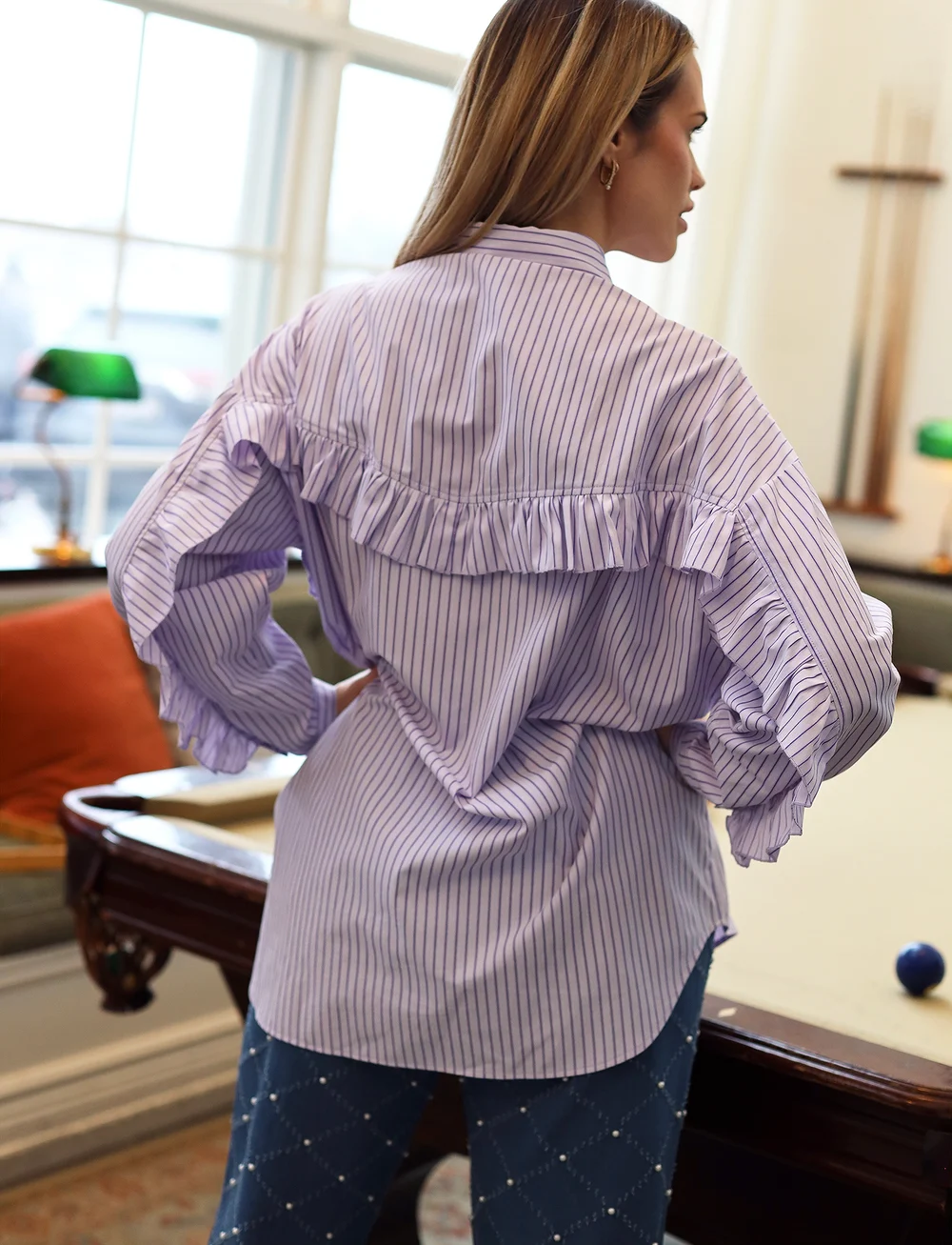 crās - Bloomingcras Shirt - pikkade varrukatega särgid - purple stripe - 5