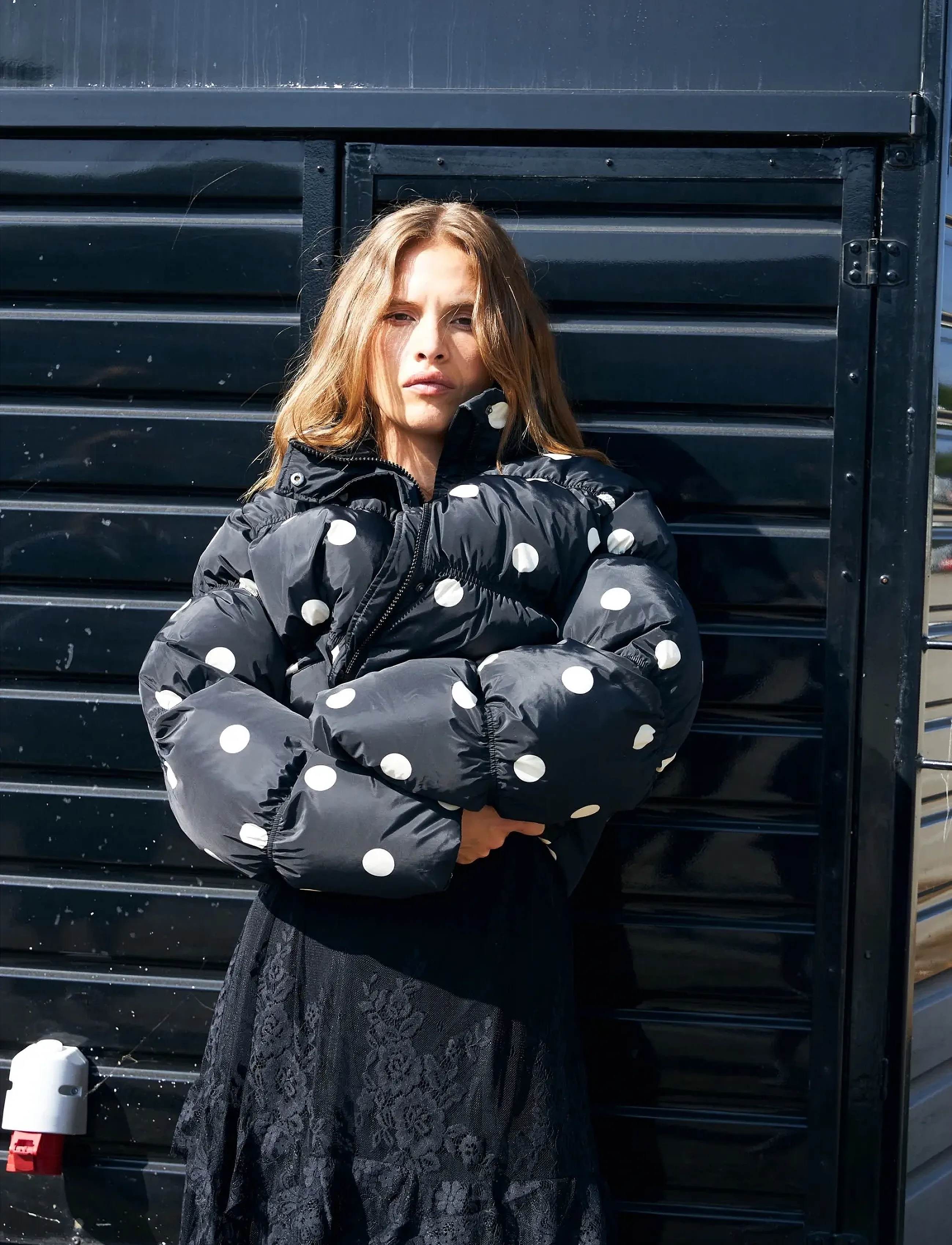 crās - Valenciacras Puffer Jacket - 8123 black white dot - 4