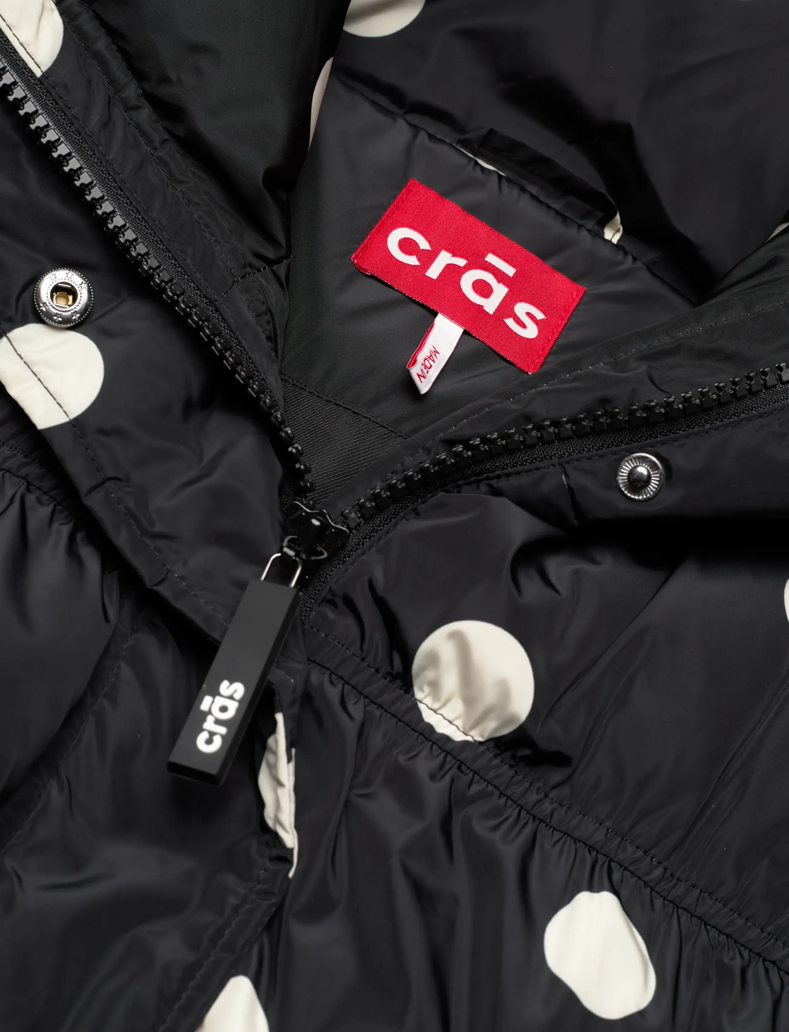 crās - Valenciacras Puffer Jacket - 8123 black white dot - 5