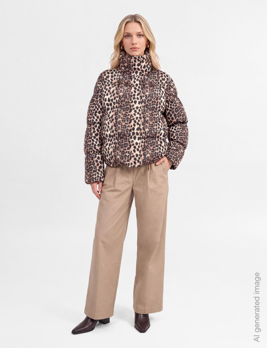 crās - Valenciacras Puffer Jacket - talvejoped - leo tanned - 0