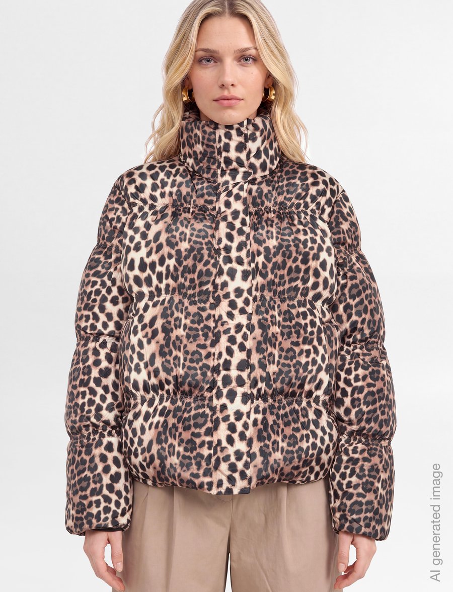 crās - Valenciacras Puffer Jacket - talvejoped - leo tanned - 3