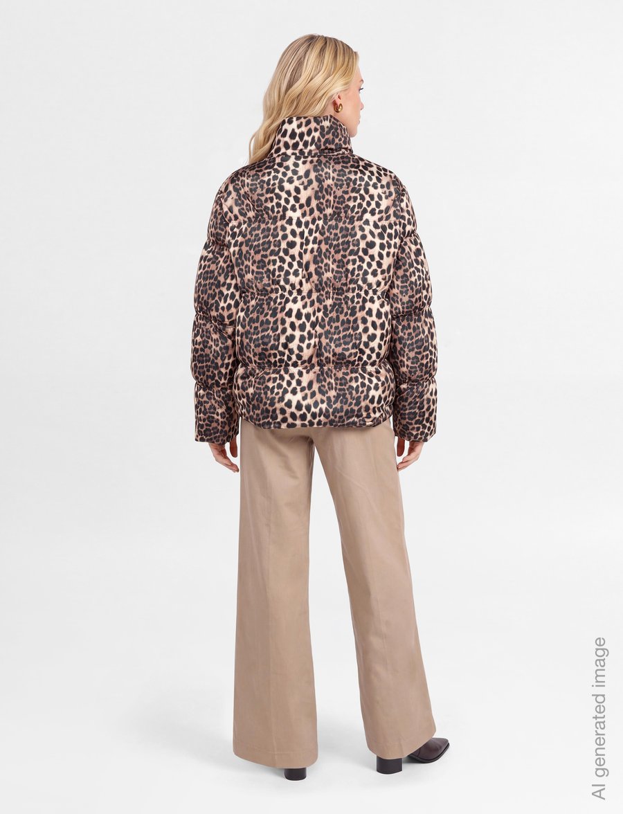 crās - Valenciacras Puffer Jacket - talvejoped - leo tanned - 4