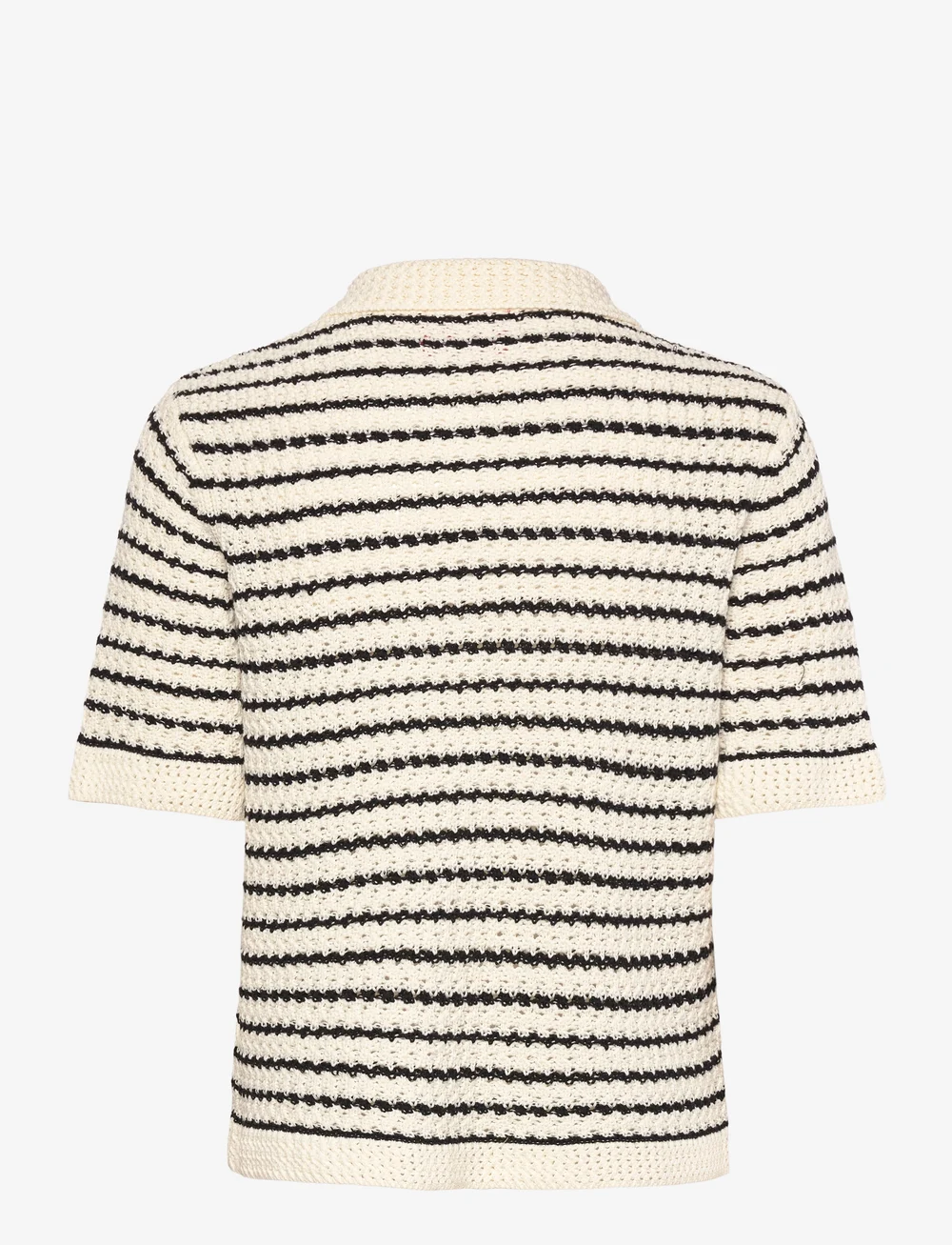 crās - Coleencras Knit Blouse - lühikeste varrukatega pluusid - black stripe - 2