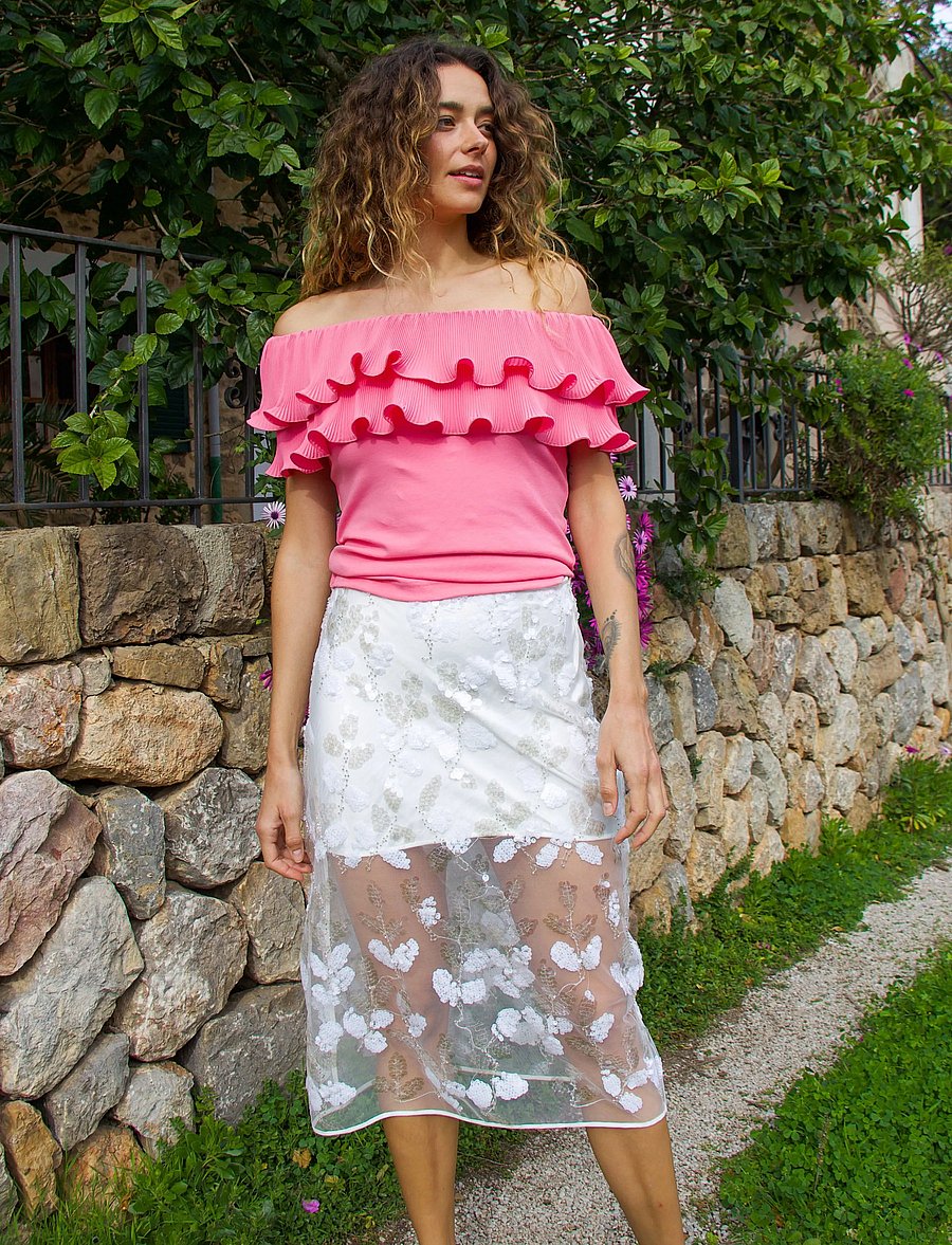 crās - Brooklyncras Skirt - midi-röcke - white - 0