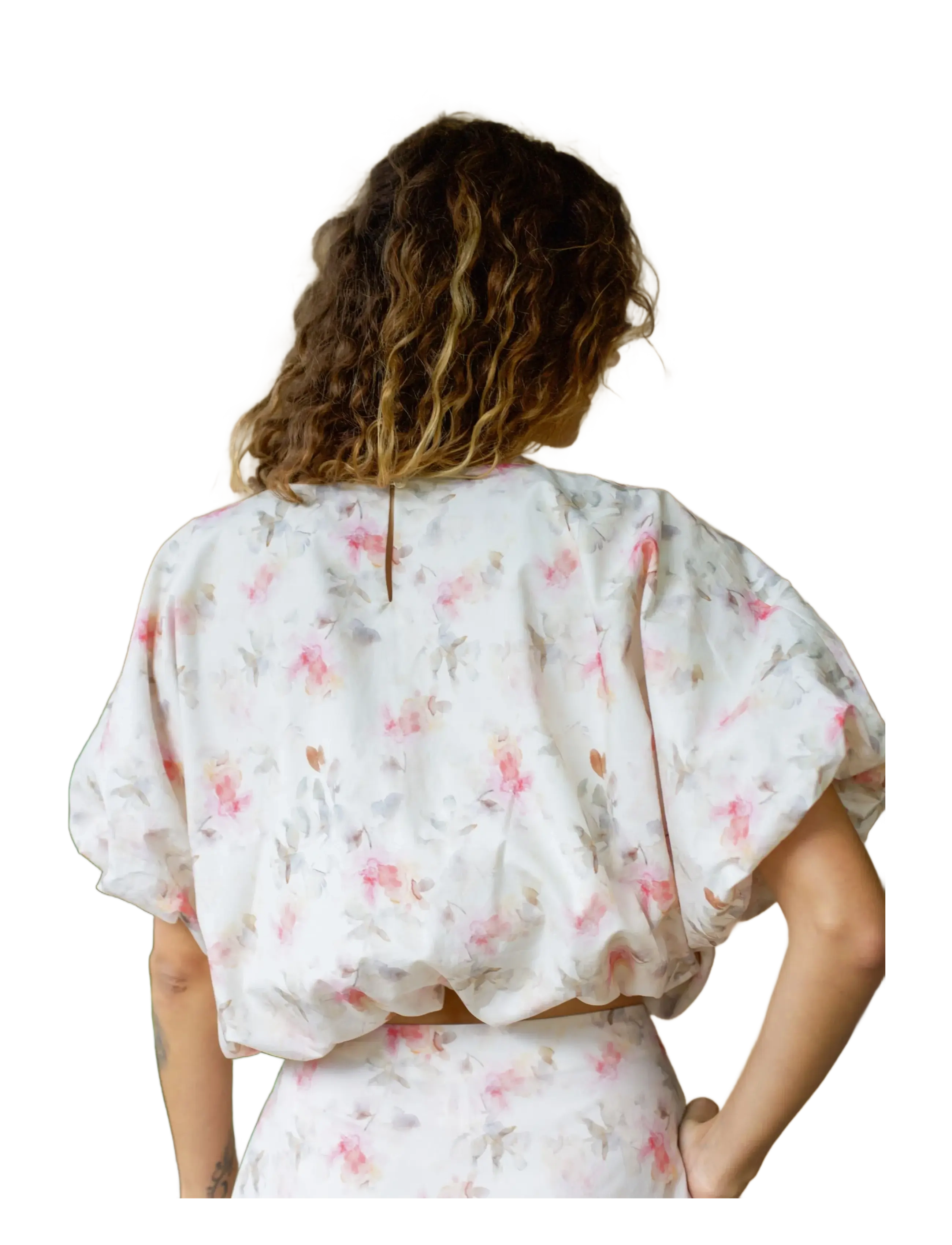 crās - Bubblecras Blouse - short-sleeved blouses - faded floral - 2