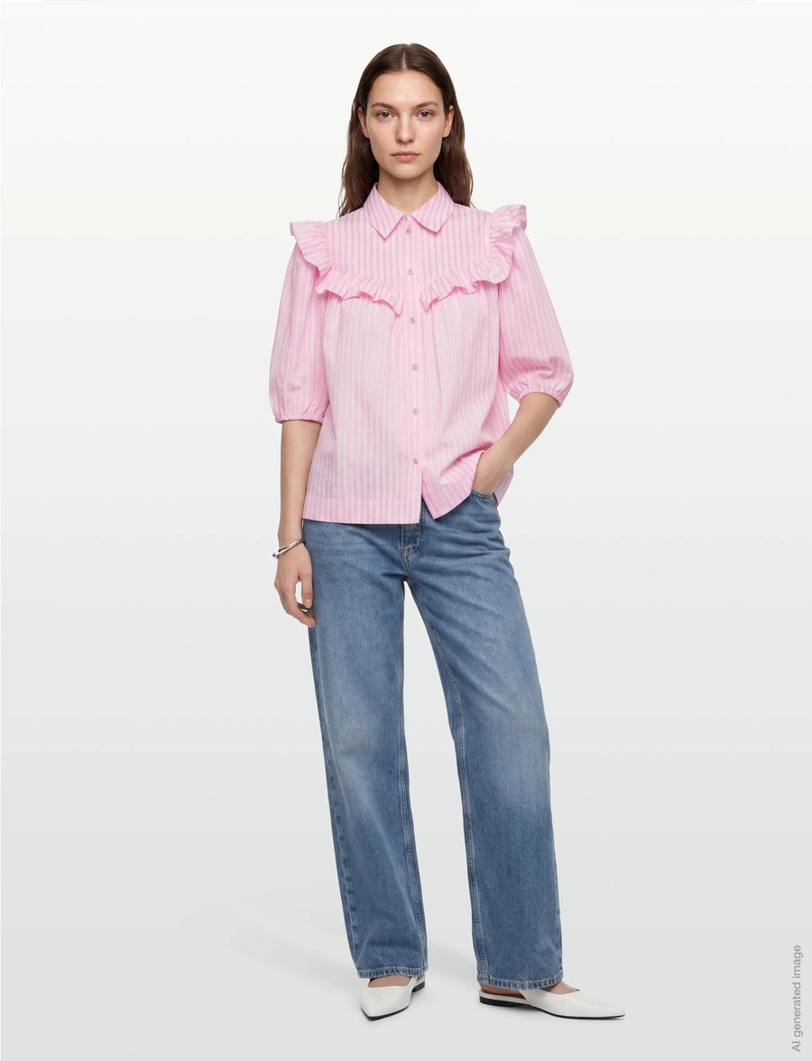 crās - Ellencras Shirt - kurzärmlige hemden - light soft pink - 0