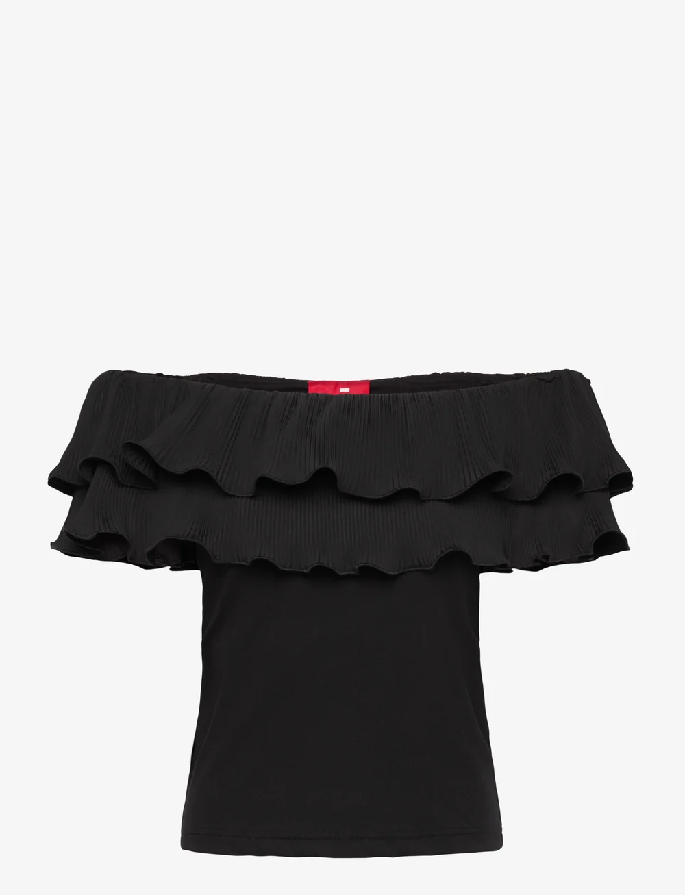 crās - Flouncecras Top - varrukateta pluusid - black - 0