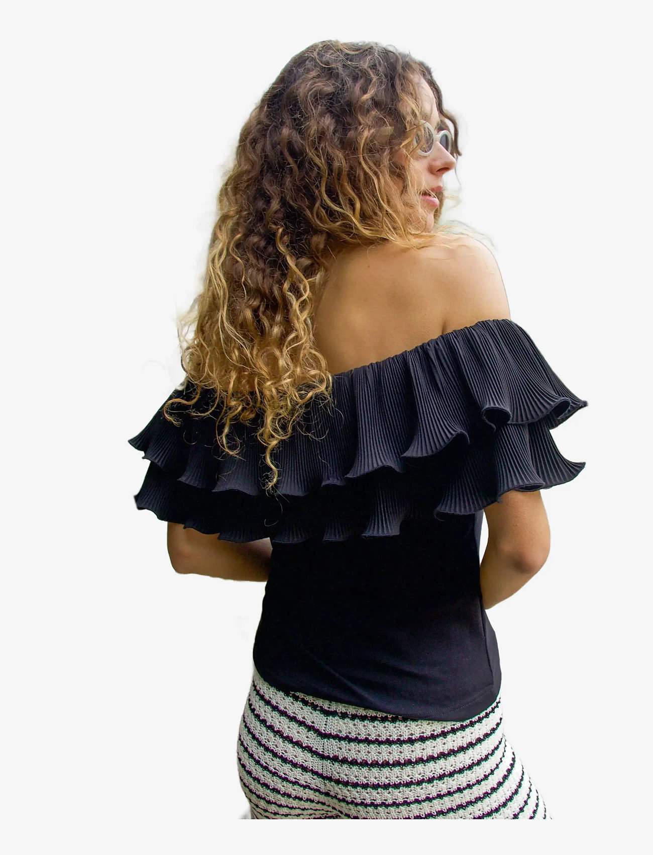 crās - Flouncecras Top - Ärmellose blusen - black - 2