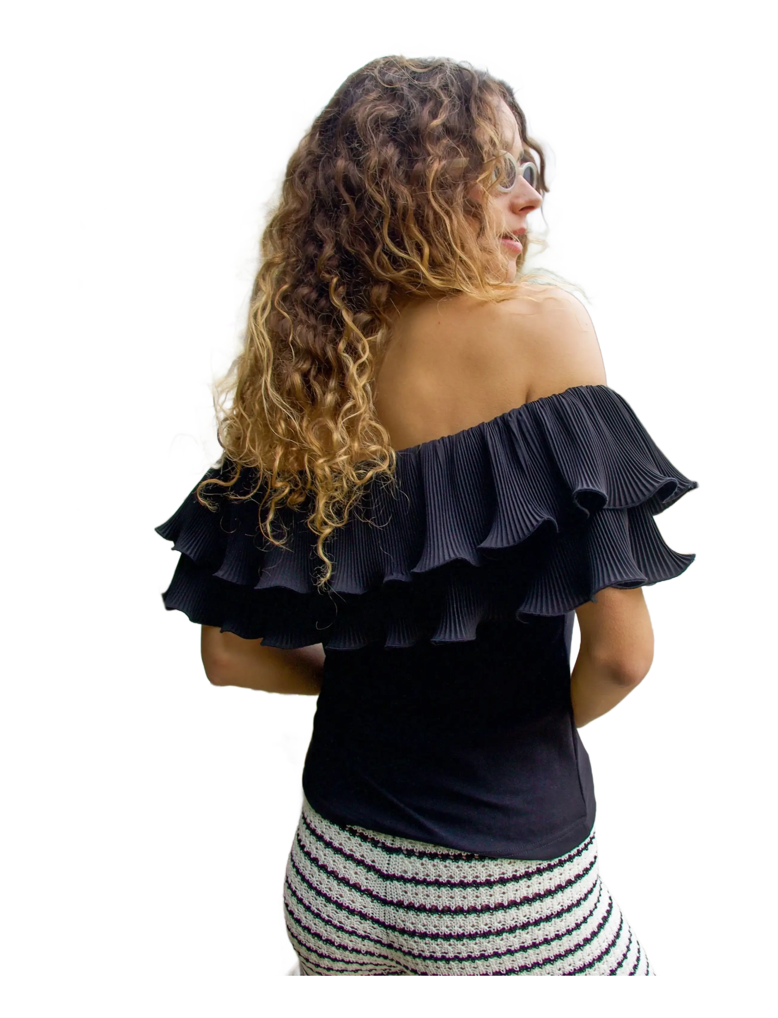 crās - Flouncecras Top - Ärmellose blusen - black - 2