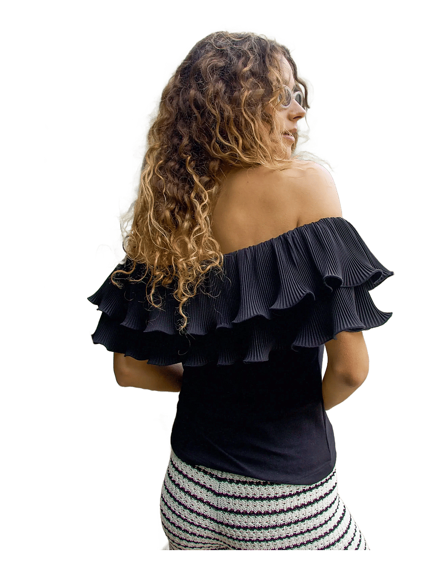 crās - Flouncecras Top - Ärmellose blusen - black - 2
