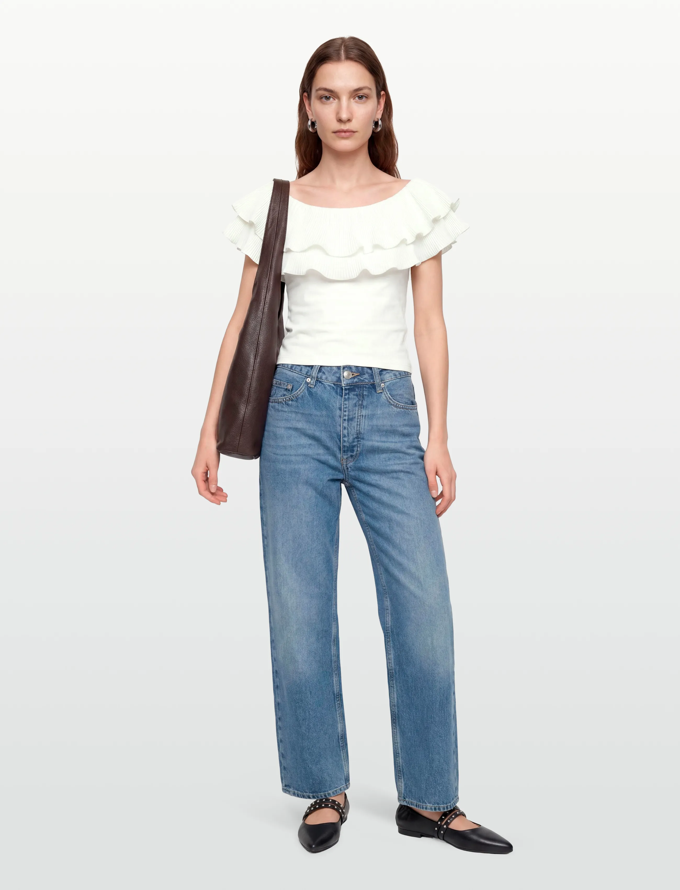crās Flouncecras Top, 42, Blouses, Weiß - Sleeveless, Frauen