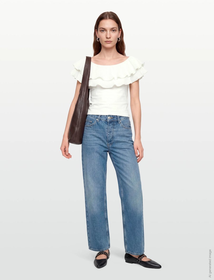 crās - Flouncecras Top - Ärmellose blusen - off white - 0