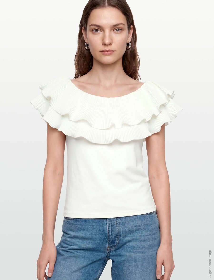 crās - Flouncecras Top - Ärmellose blusen - off white - 3