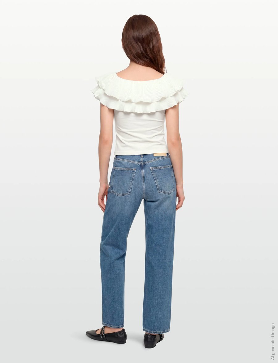 crās - Flouncecras Top - Ärmellose blusen - off white - 4