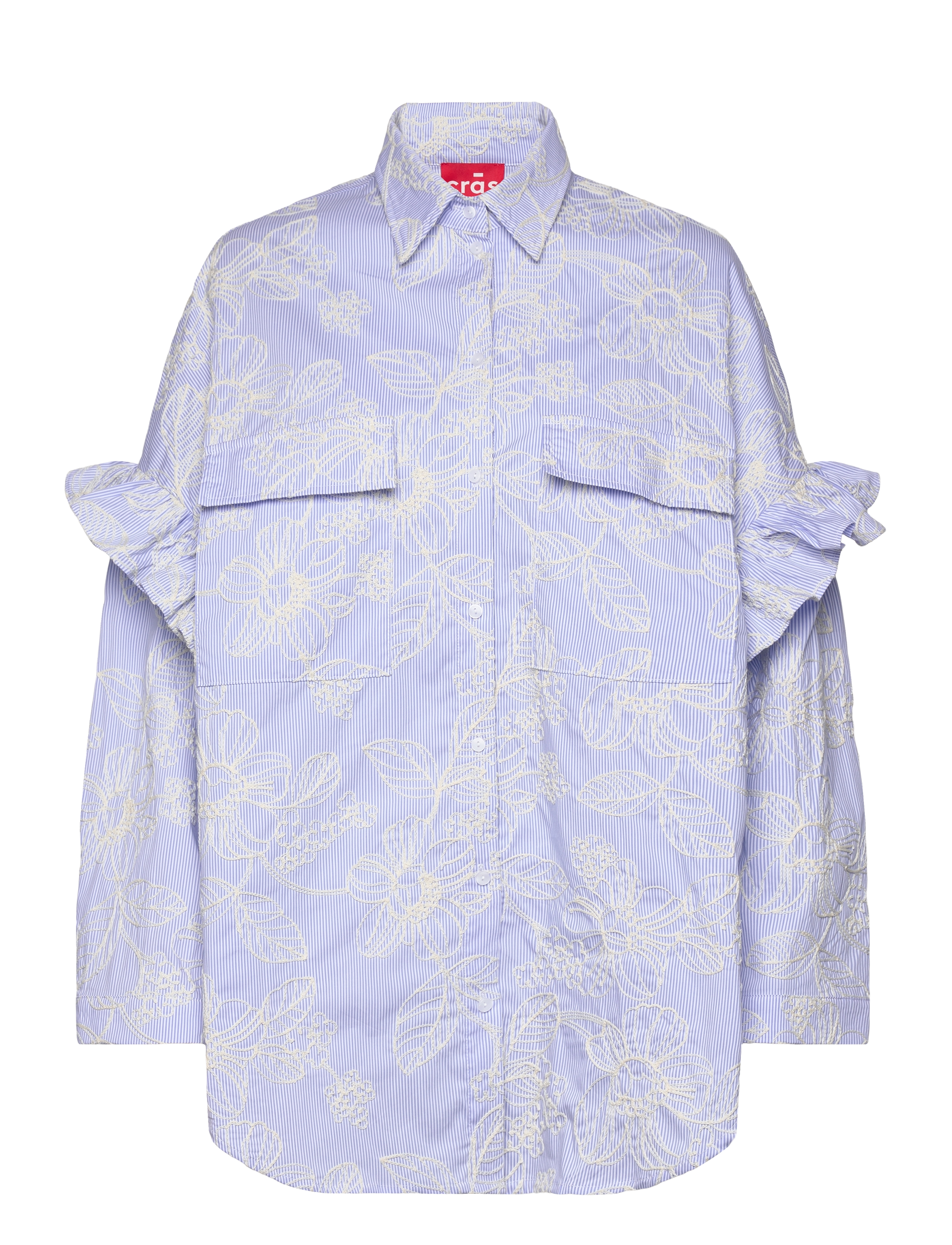 crās - Flowercras Shirt - blue blossom stripe - 1
