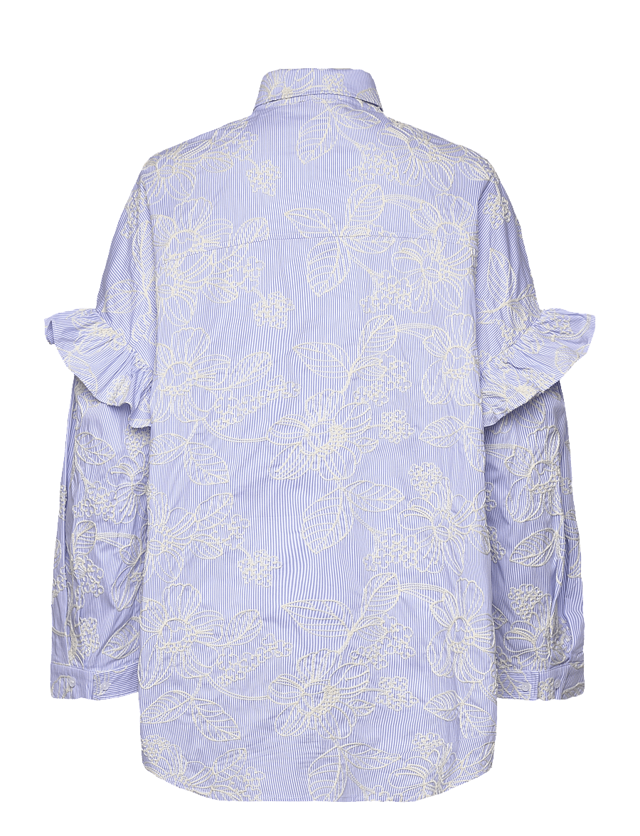 crās - Flowercras Shirt - langärmlige hemden - blue blossom stripe - 2