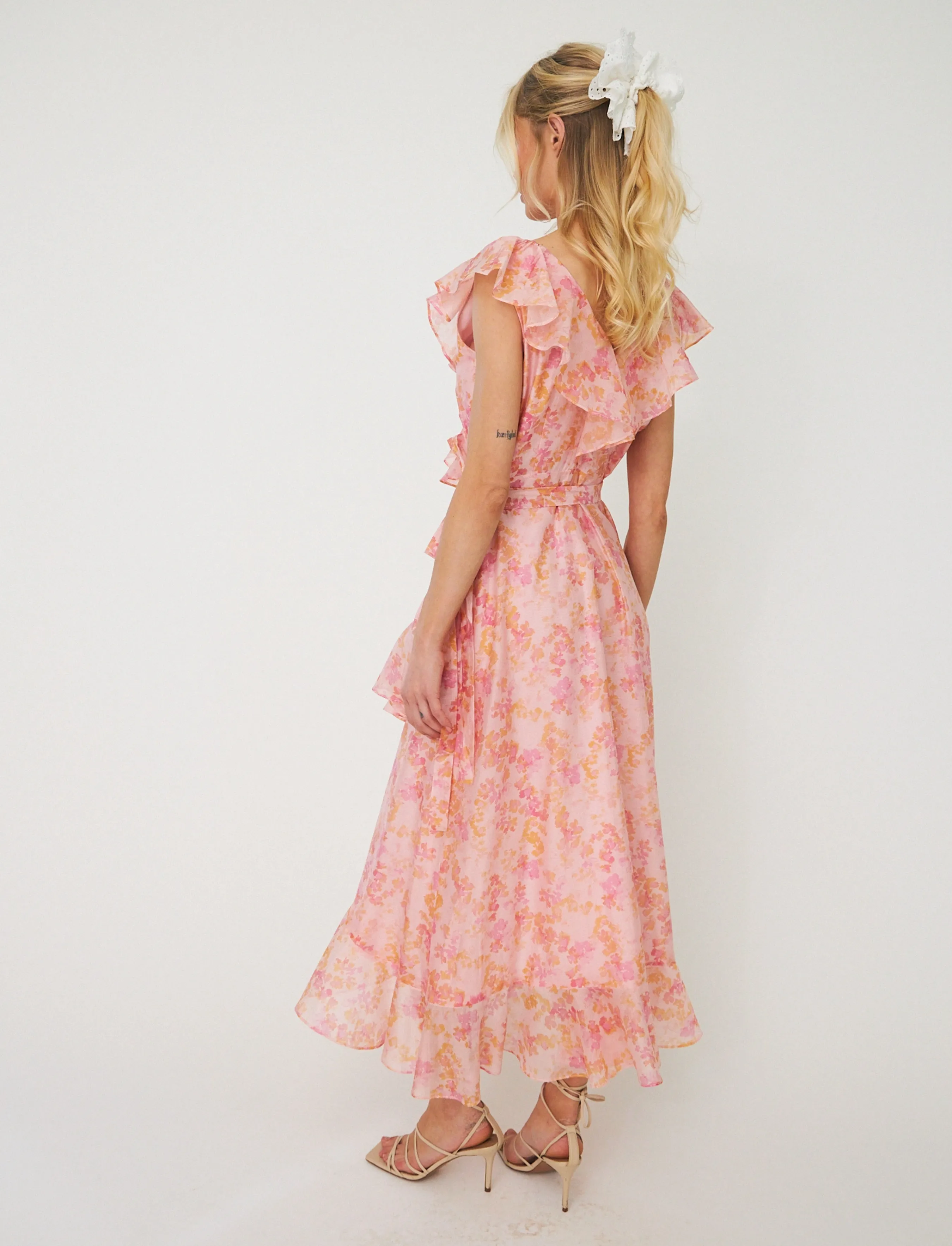 crās - Landoncras Dress - sukienki kopertowe - cloudy flower - 4