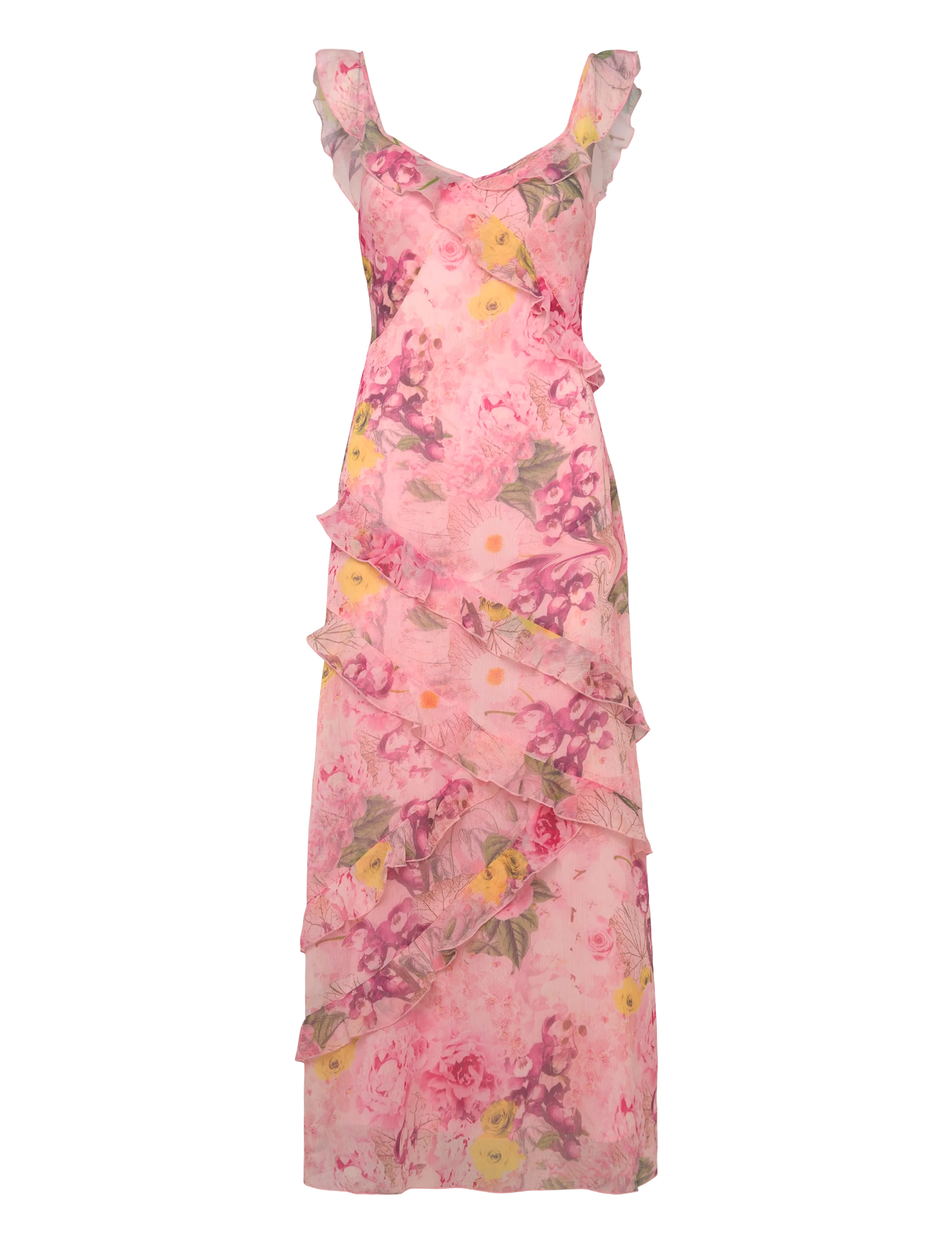 crās Levinecras Dress - Kleidid - FLORAL GARDEN / pink/rose