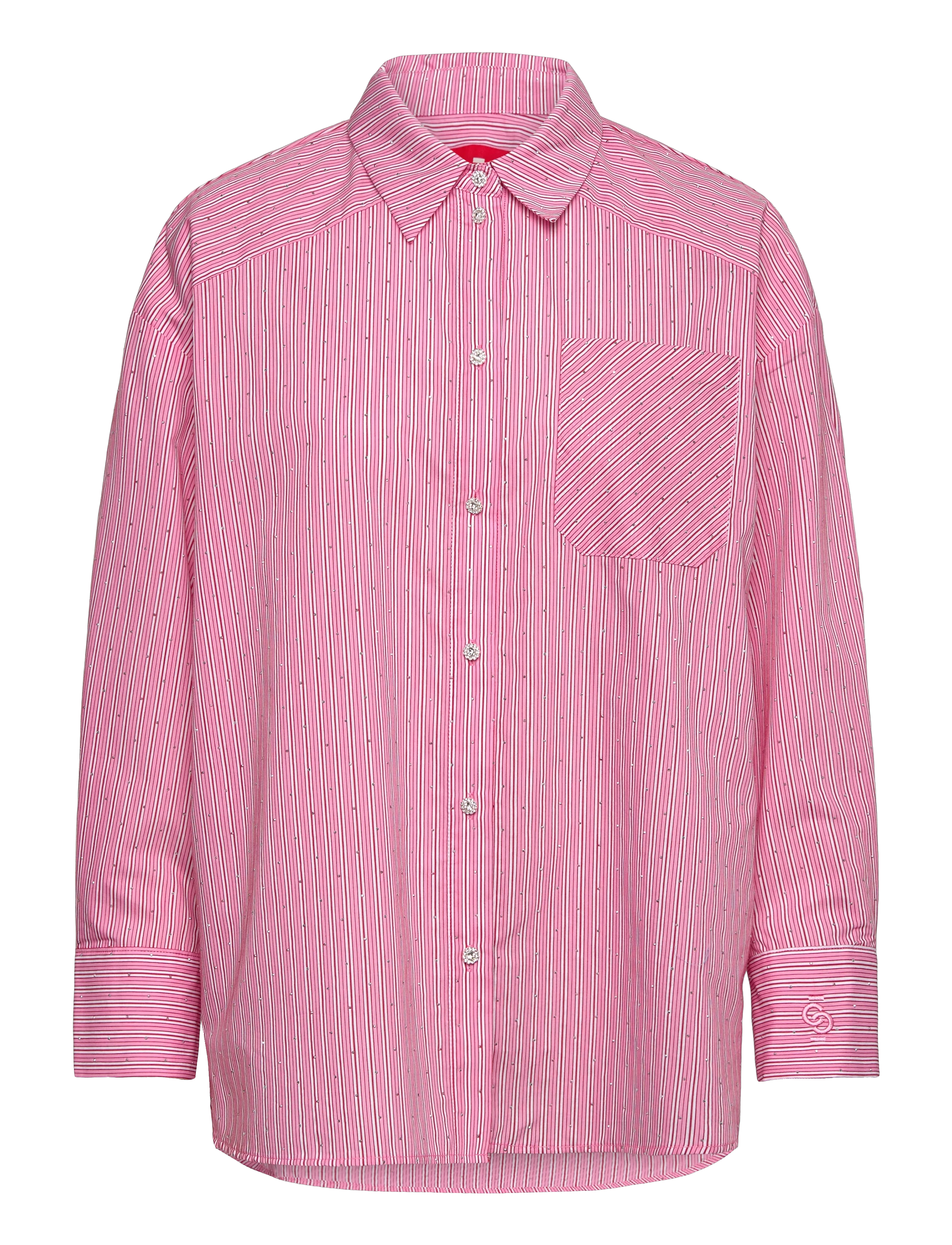 crās Nathancras Shirt - Tøj - SPARKLING STRIPES / pink/rose