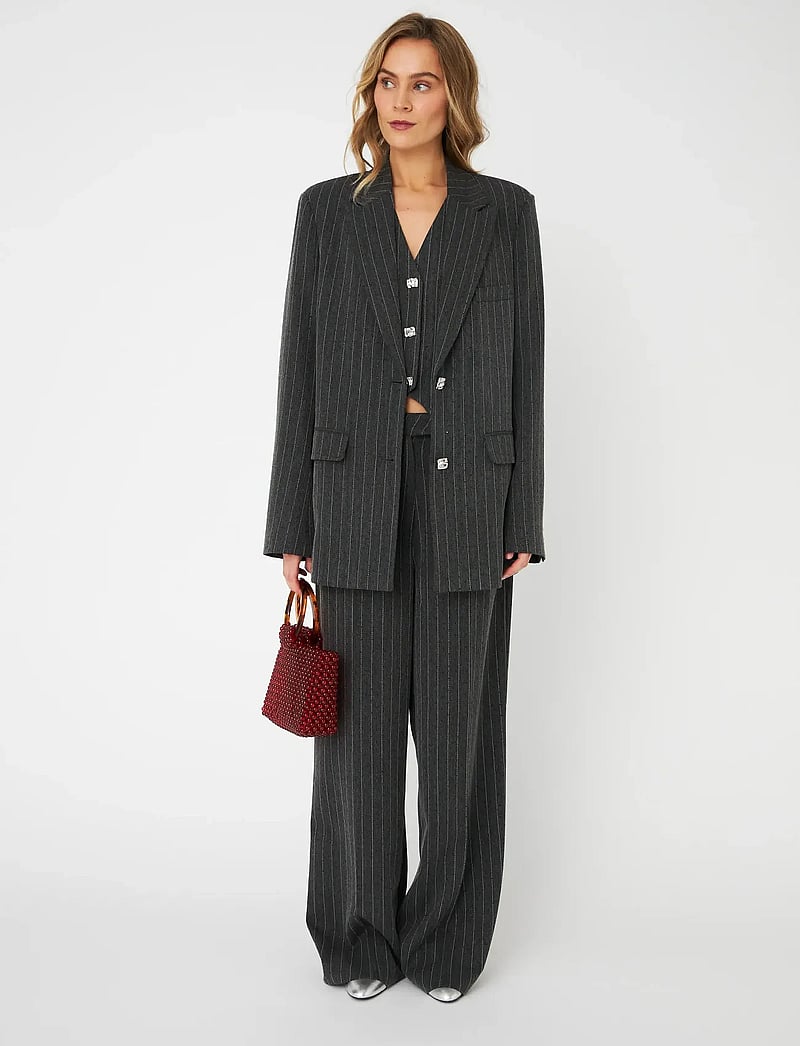 crās - Mancycras Pants - kostymbyxor - 9005 rhinestone grey - 0