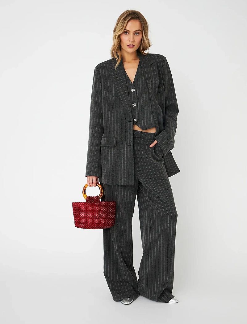 crās - Mancycras Pants - kostymbyxor - 9005 rhinestone grey - 4