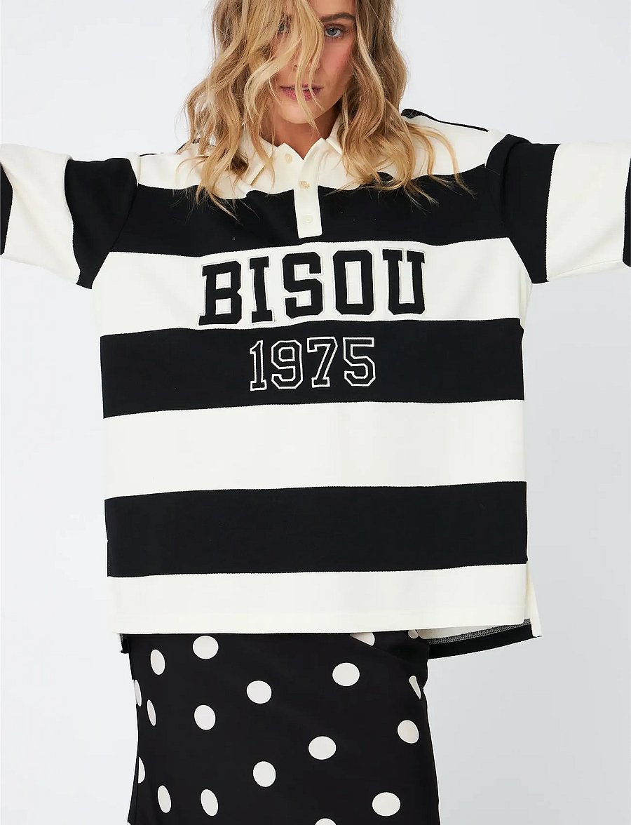 crās - Bisoucras Blouse - langärmlige hemden - 8122 black white stripe - 5