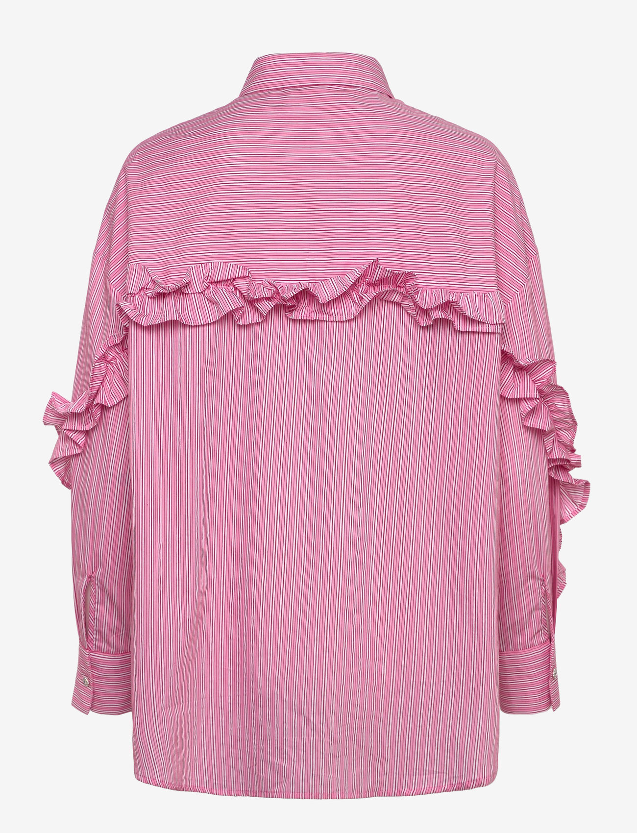 crās - Tulumcras Shirt - långärmade skjortor - 4018 pink red stripe - 2