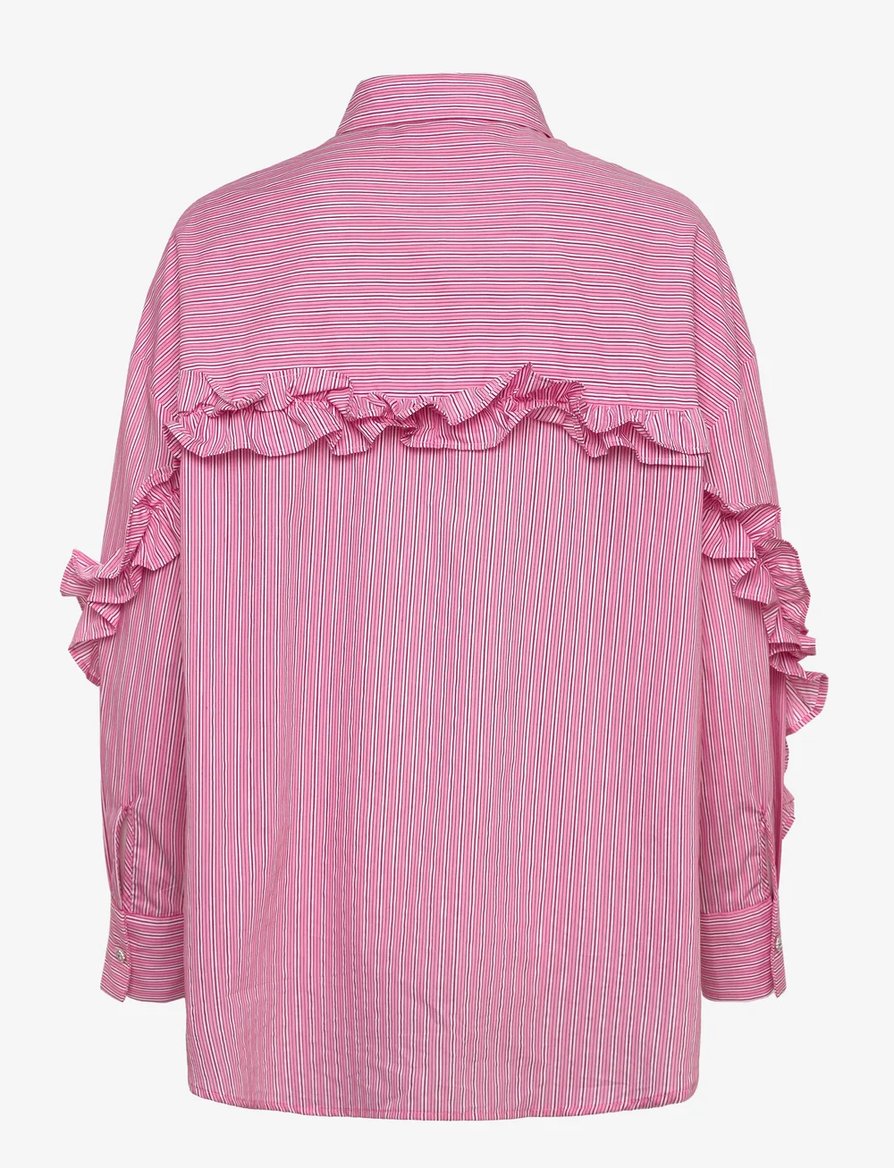 crās - Tulumcras Shirt - long-sleeved shirts - 4018 pink red stripe - 2