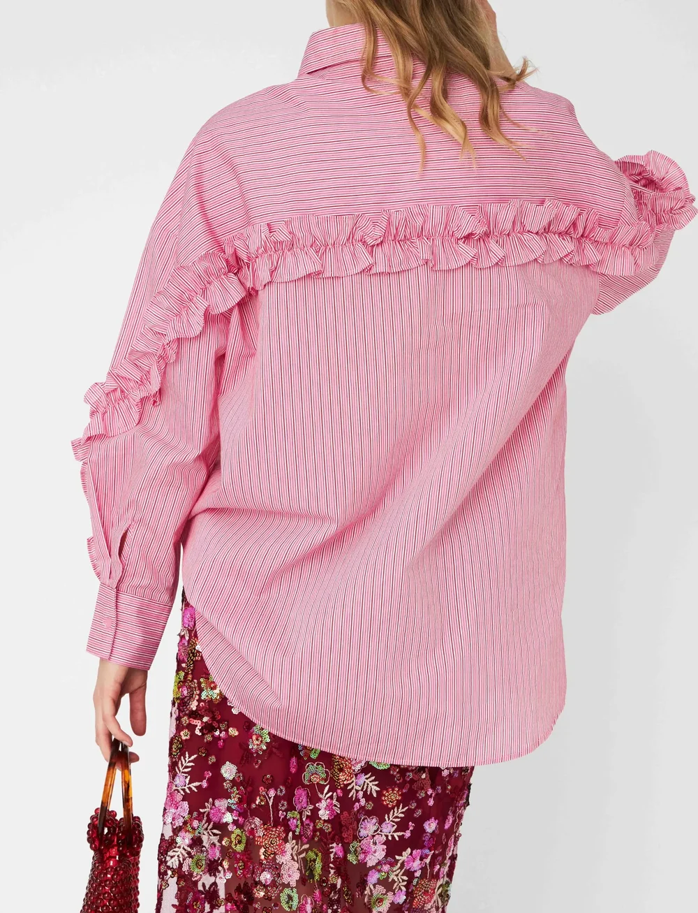crās - Tulumcras Shirt - long-sleeved shirts - 4018 pink red stripe - 3