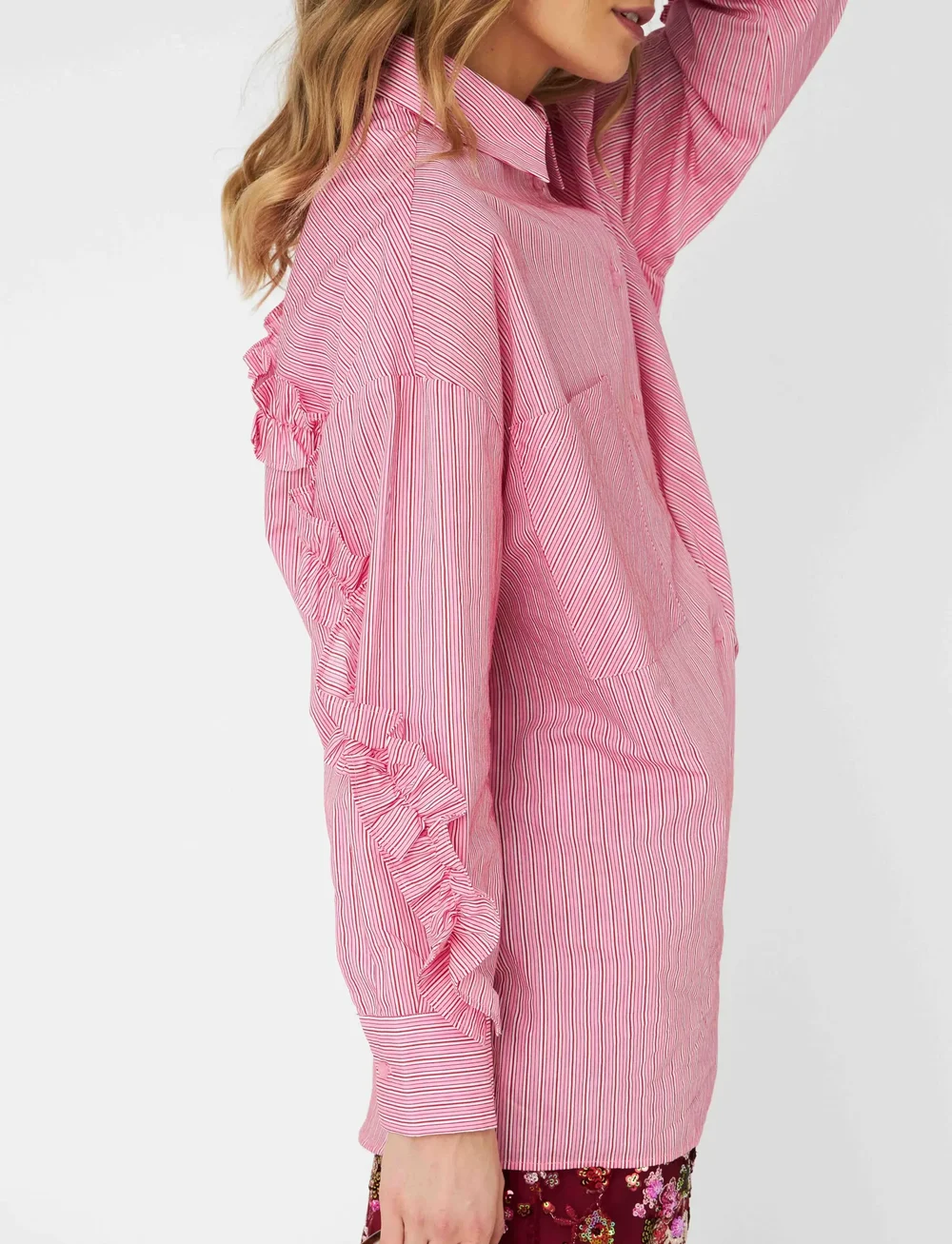 crās - Tulumcras Shirt - long-sleeved shirts - 4018 pink red stripe - 4