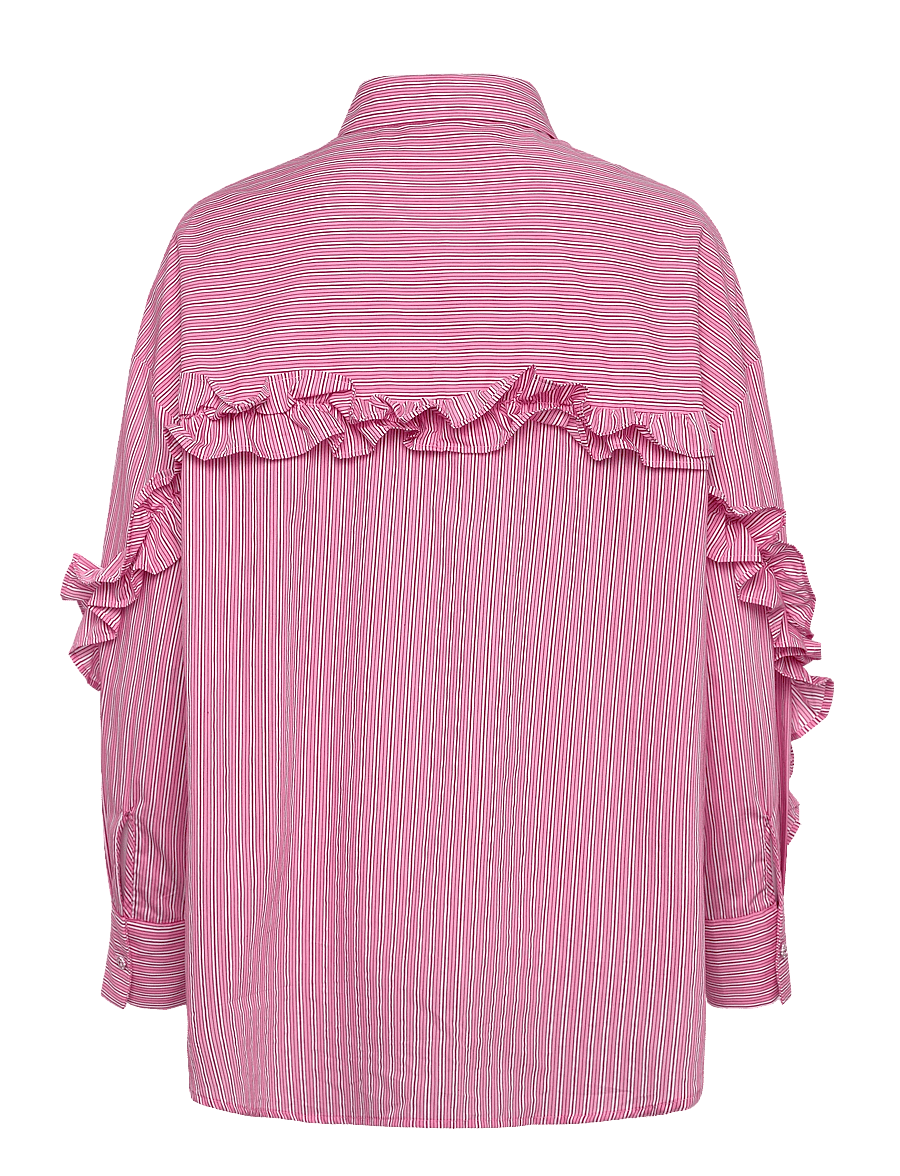 crās - Tulumcras Shirt - overhemden met lange mouwen - pink red stripe - 2