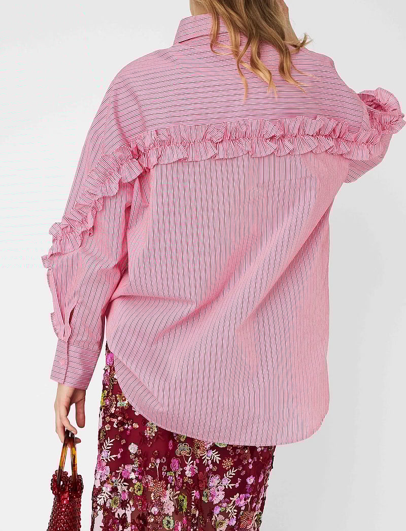 crās - Tulumcras Shirt - långärmade skjortor - pink red stripe - 3