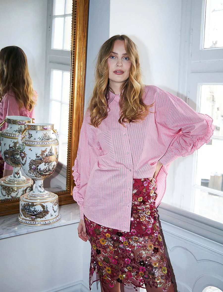 crās - Tulumcras Shirt - overhemden met lange mouwen - pink red stripe - 5