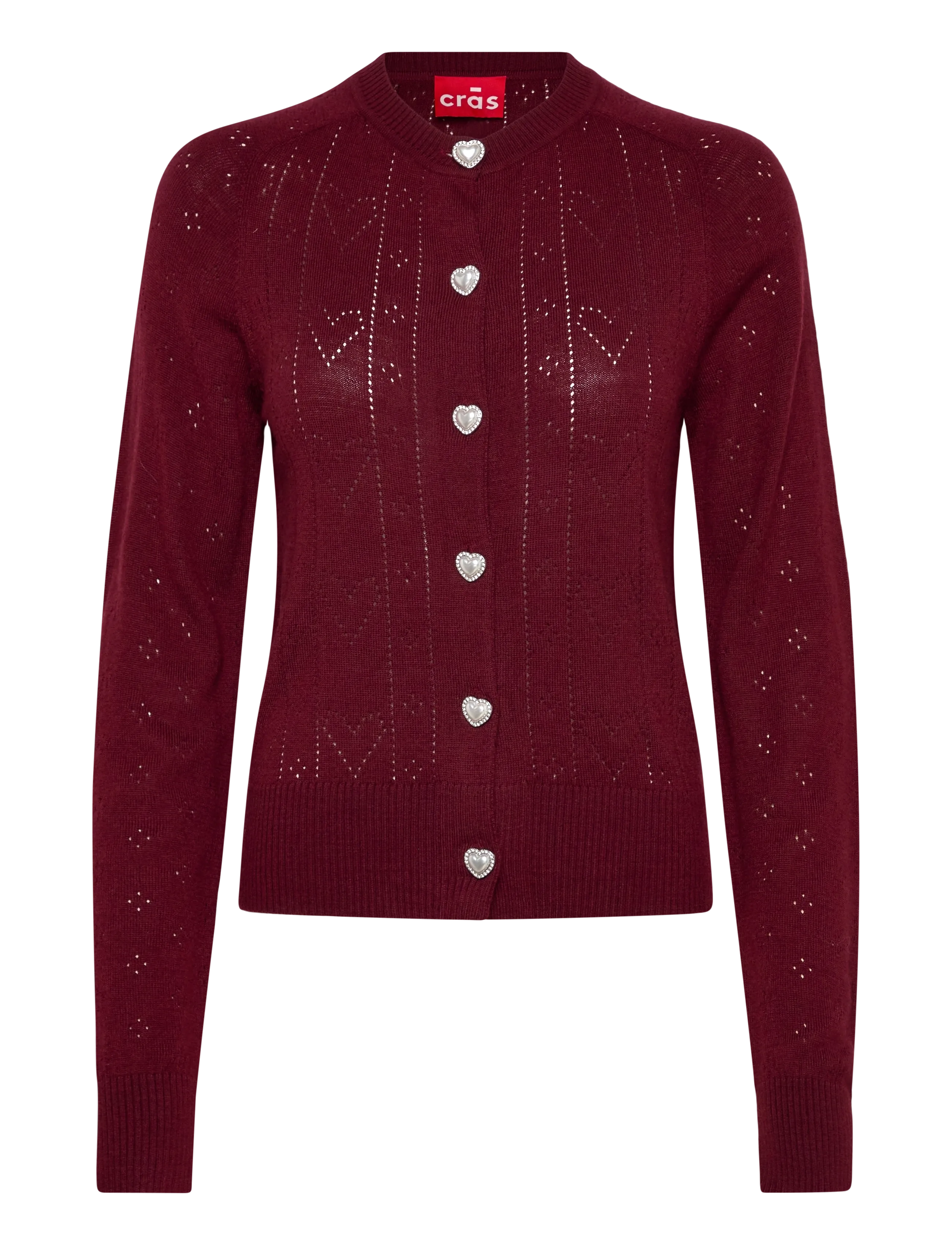 CRĀS Blaircras Cardigan Burgundy - 38 - Damen