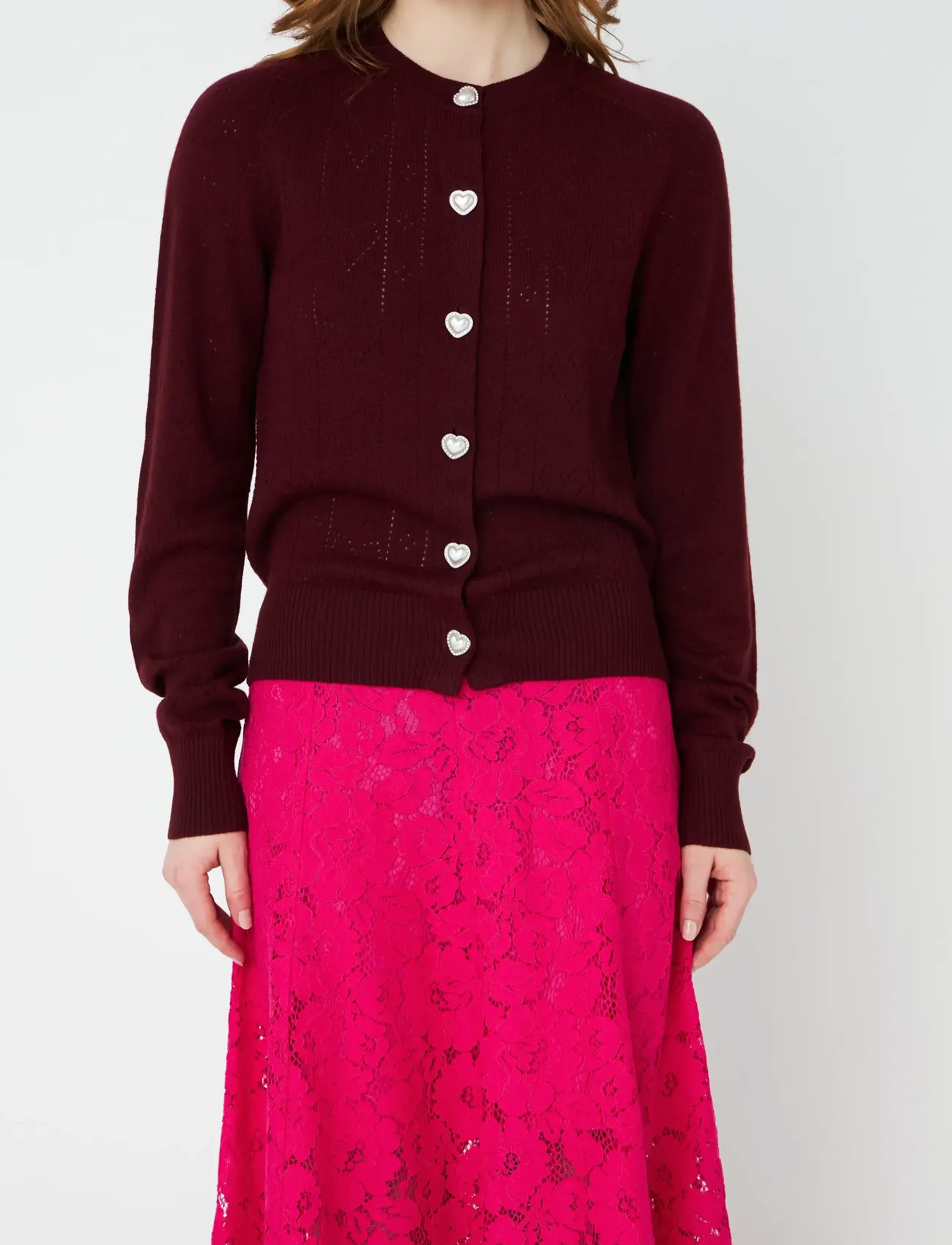 crās Blaircras Cardigan, 34, Knitwear, Burgunderrot - Cardigans, Frauen