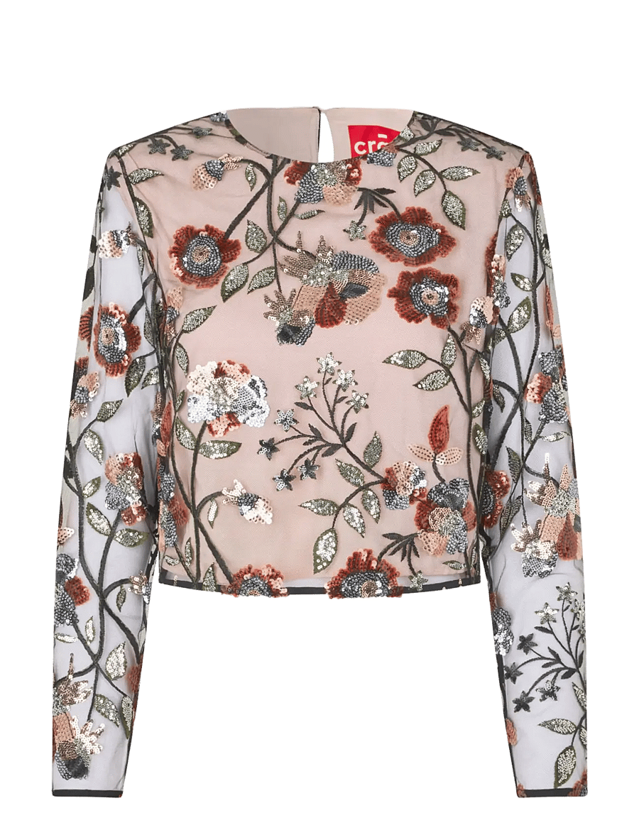crās - Queencras Blouse - langærmede bluser - rose sequin - 1