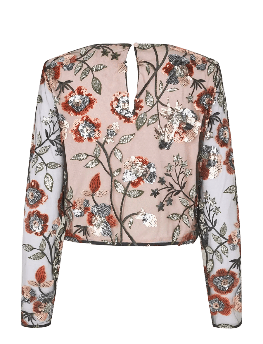 crās - Queencras Blouse - langærmede bluser - rose sequin - 2