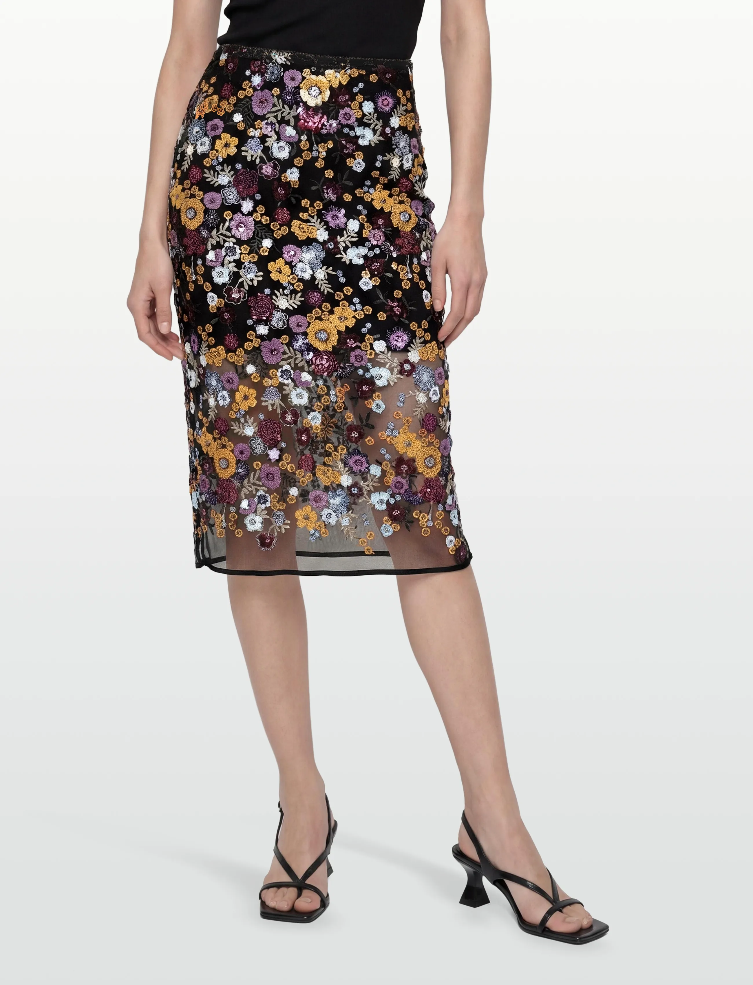 crās - Queencras Skirt - midi-röcke - black - 3
