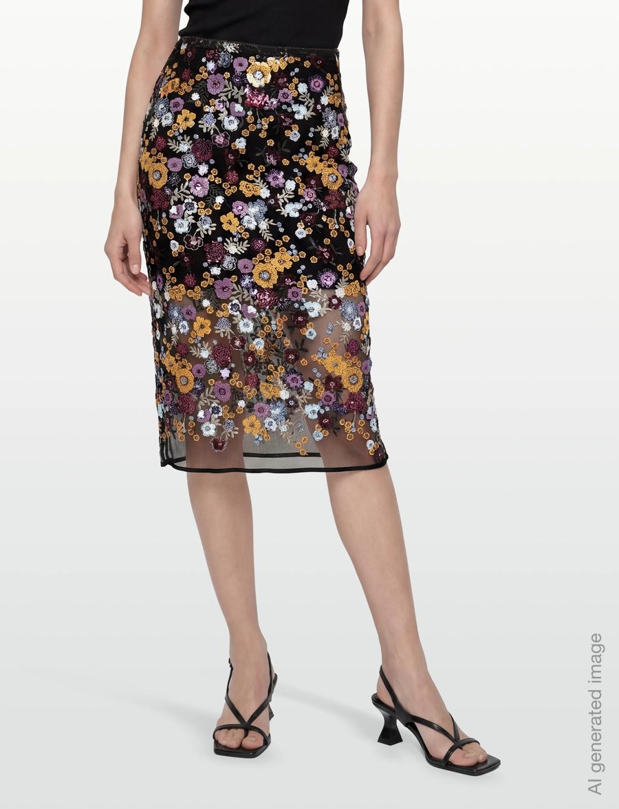 crās - Queencras Skirt - midiseelikud - black - 3