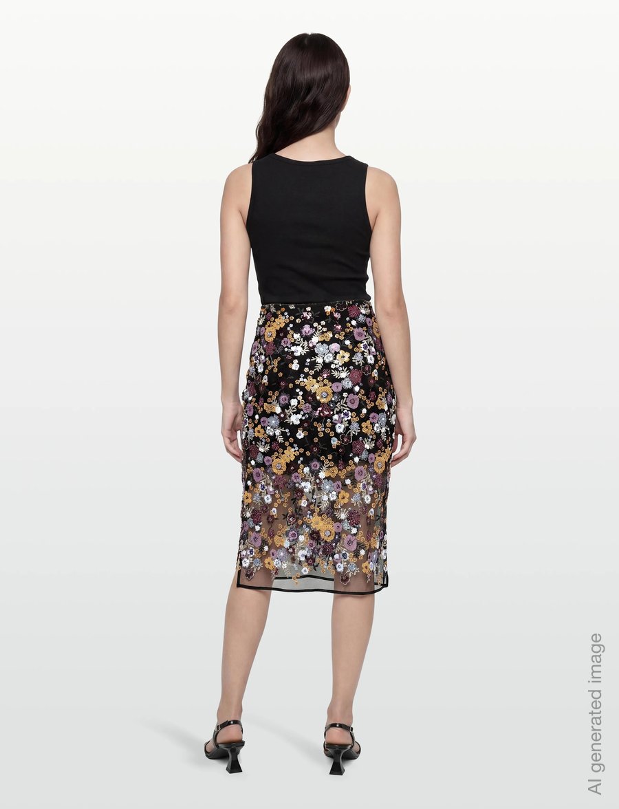 crās - Queencras Skirt - midiseelikud - black - 4