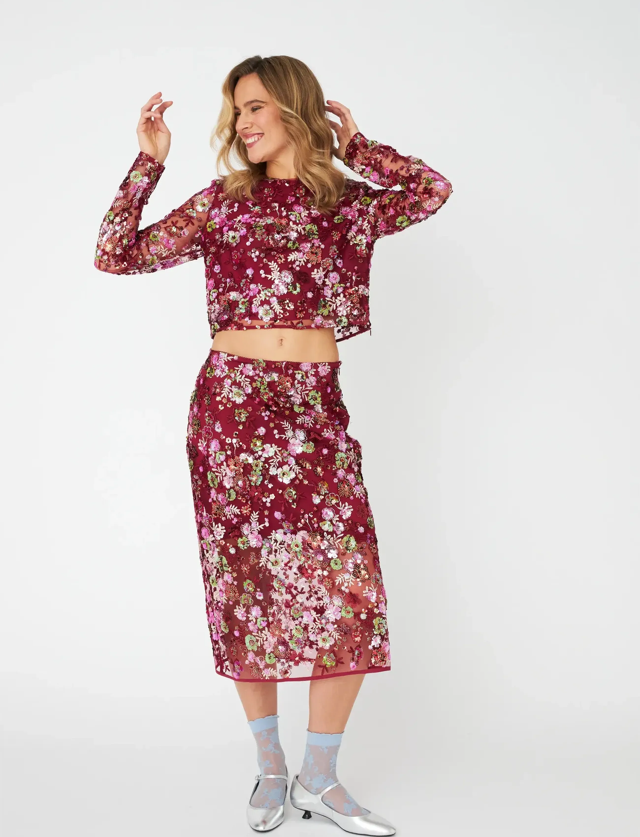 crās - Queencras Skirt - midi-röcke - cabernet - 5